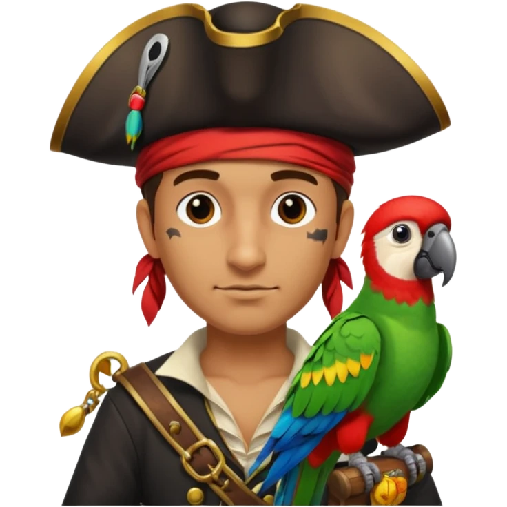 pirate and parrot emoji