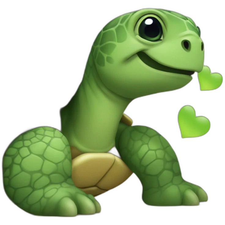 Turtle love emoji