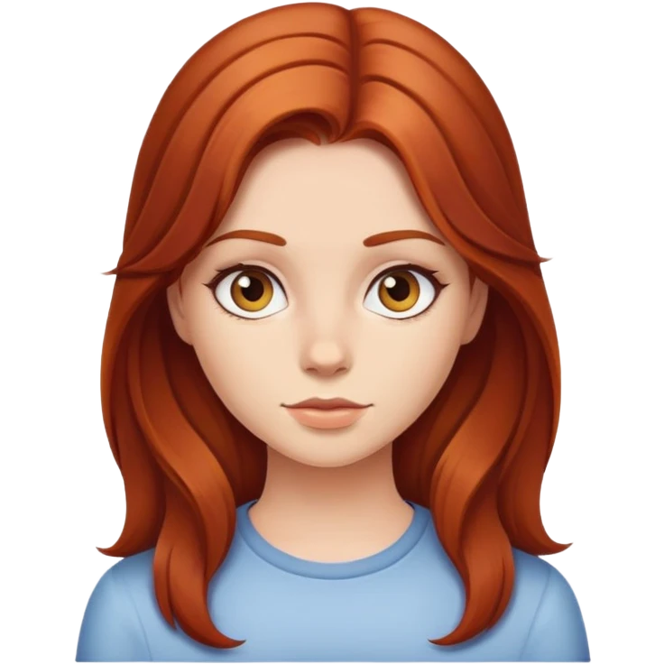 девушка с каштановыми волосами emoji