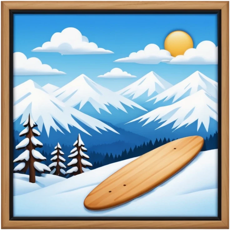 snow skies board emoji