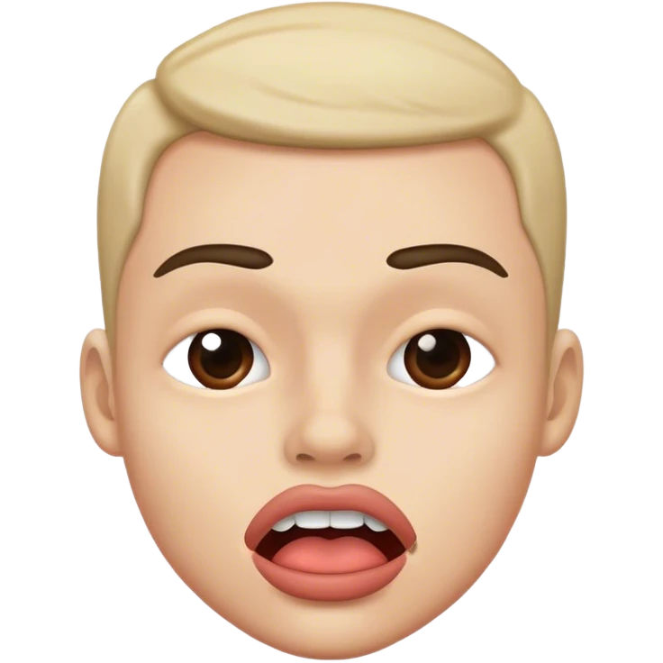 Emoji biting there lip with one eyebrow raised  emoji