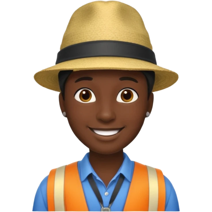 Tour Guide black emoji