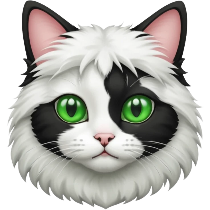Gato preto com branco emoji