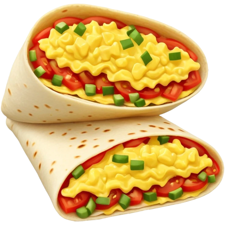 Scrambled egg salsa wrap emoji
