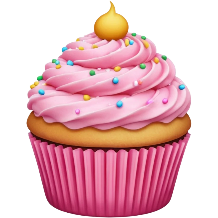 Cupcake with pink icing emoji