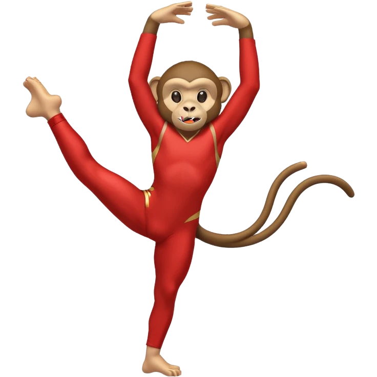 monkey doing cheer emoji