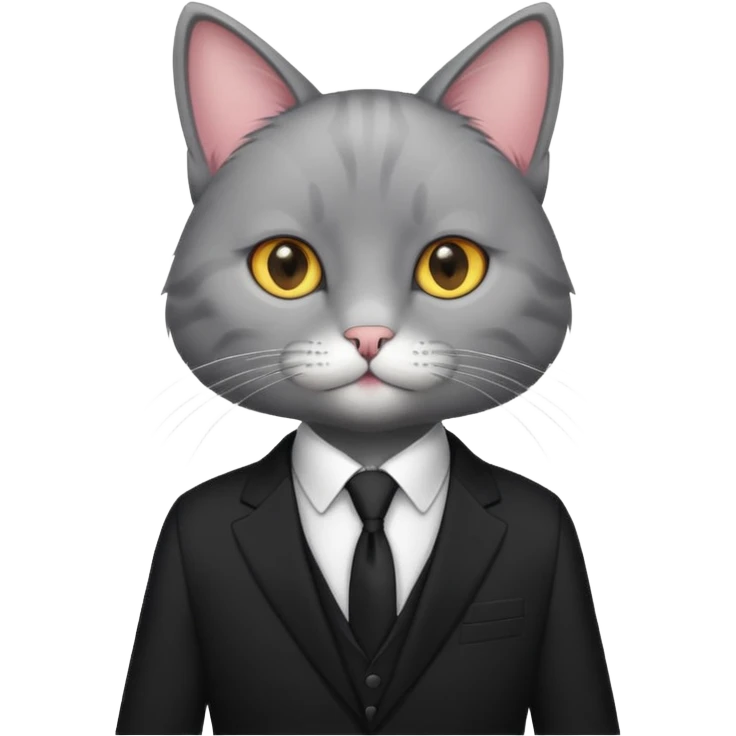 The cat went in a suit
 emoji