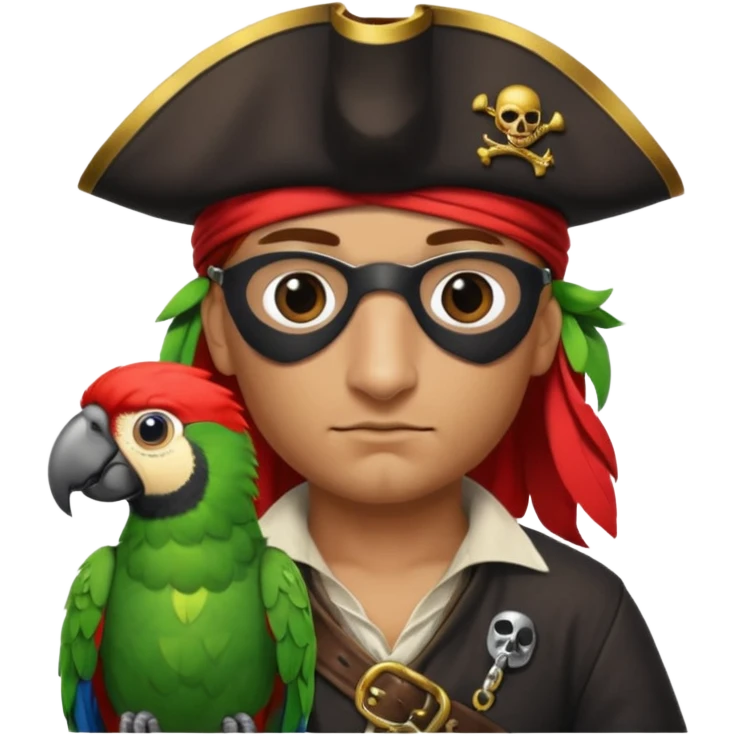 pirate and parrot emoji