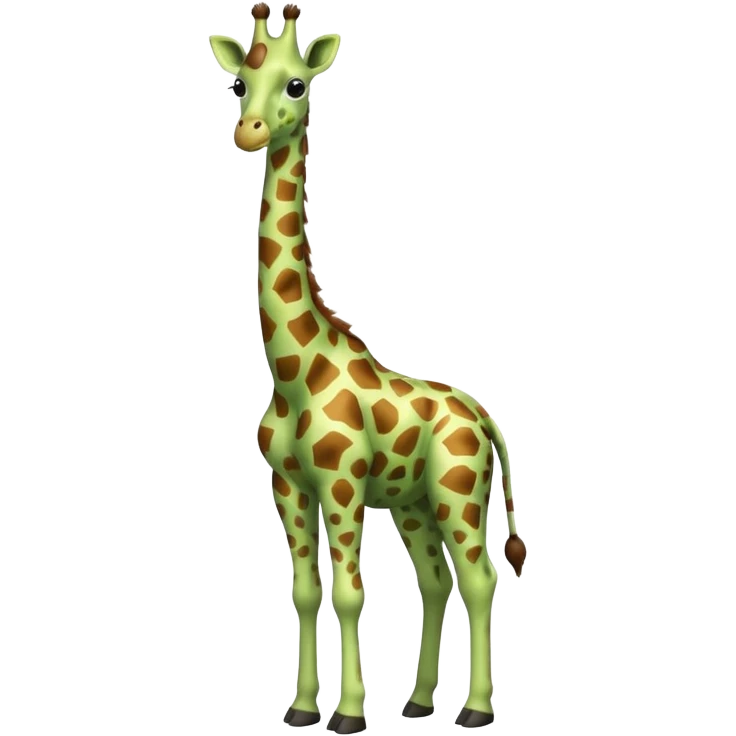 green furry giraffe emoji