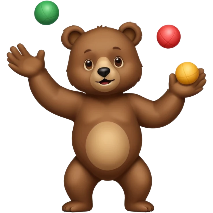 Bear juggling  emoji