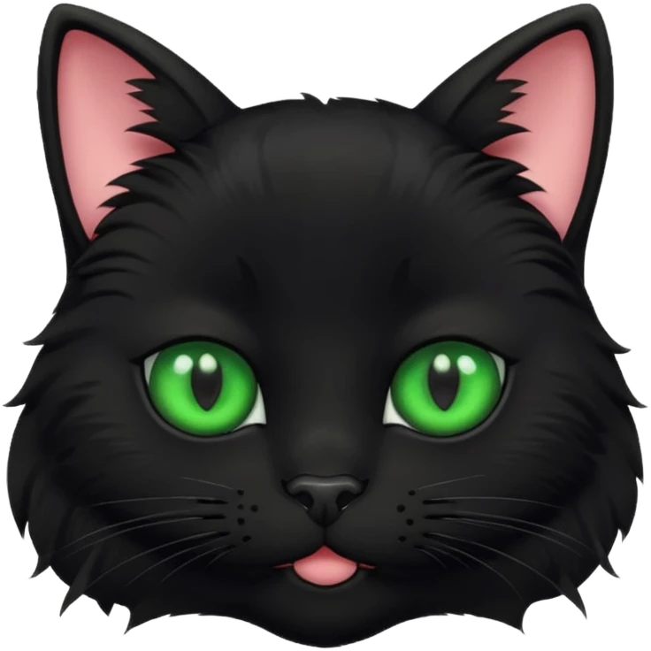 furry black cat face emoji