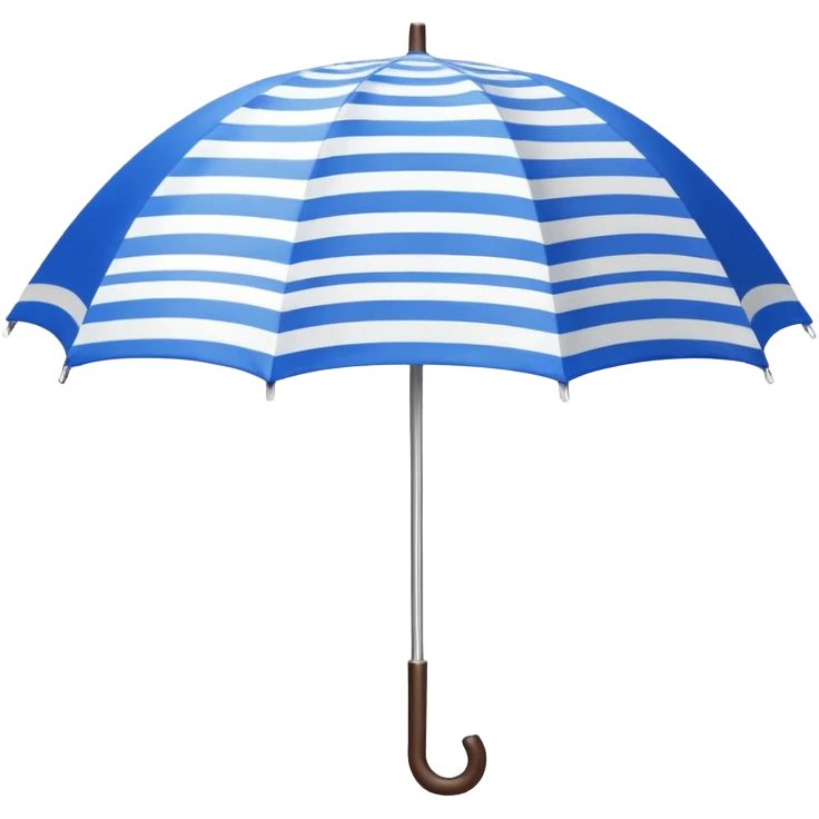 umbrella summer blue and withe emoji