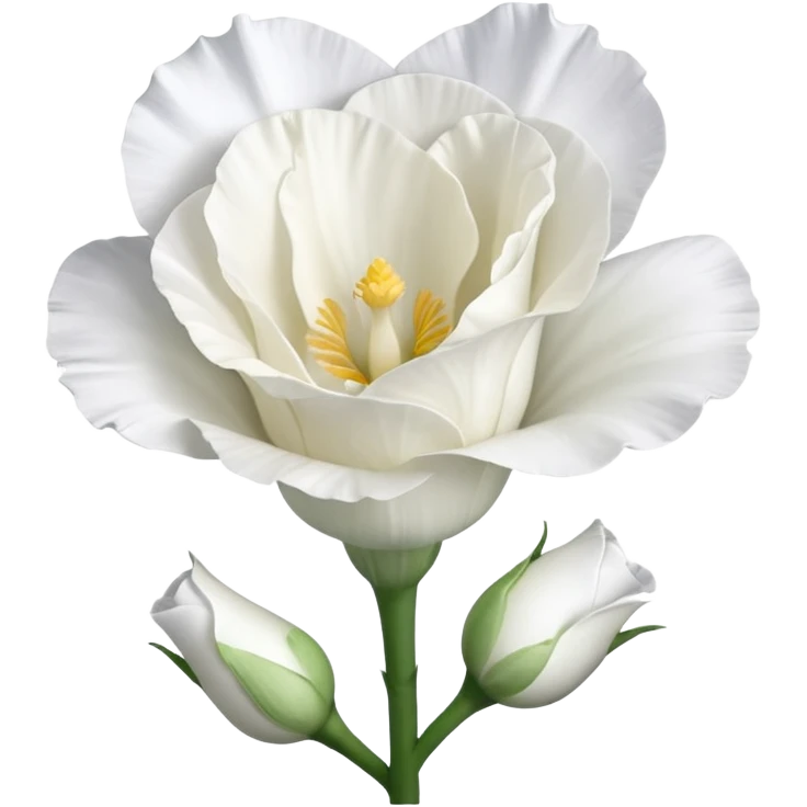 Beautiful light white flower Eustoma emoji