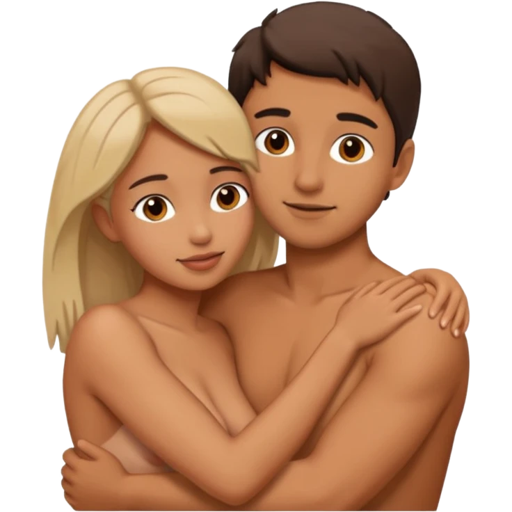 Half naked couple having sex emoji