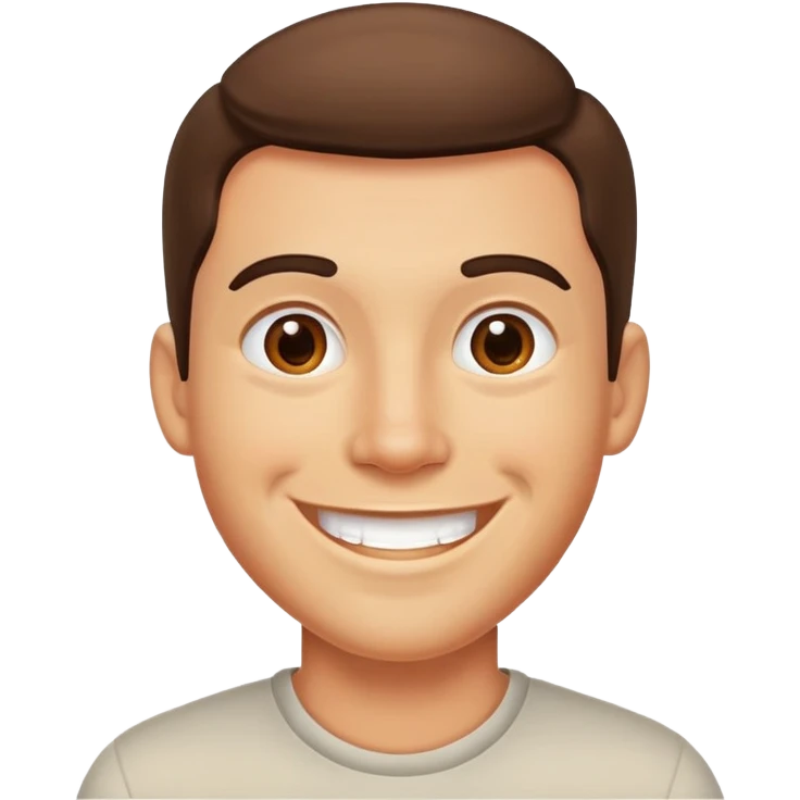 A guy with dimples emoji