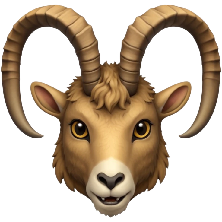 alpine ibex face emoji