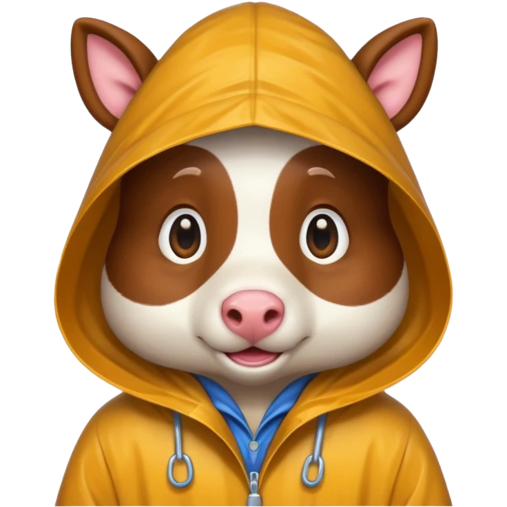 Raincoat Farm Animal emoji