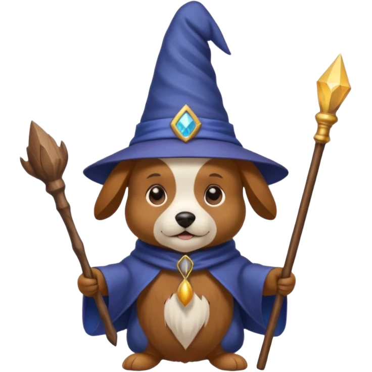 Dog wizard emoji