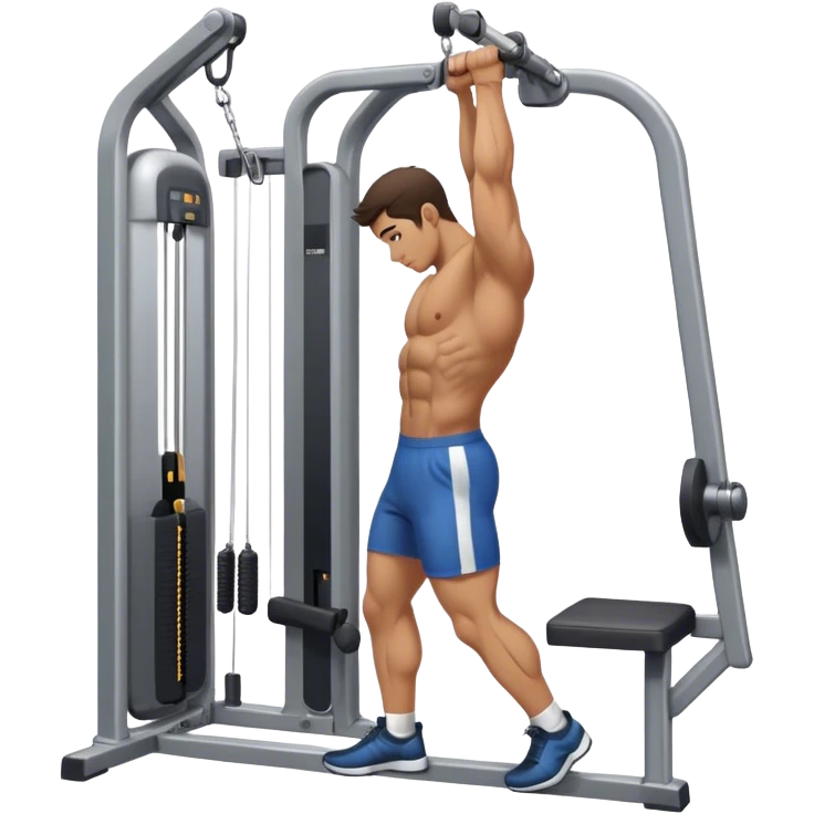 side-view man cable-machine tricep-pushdown emoji