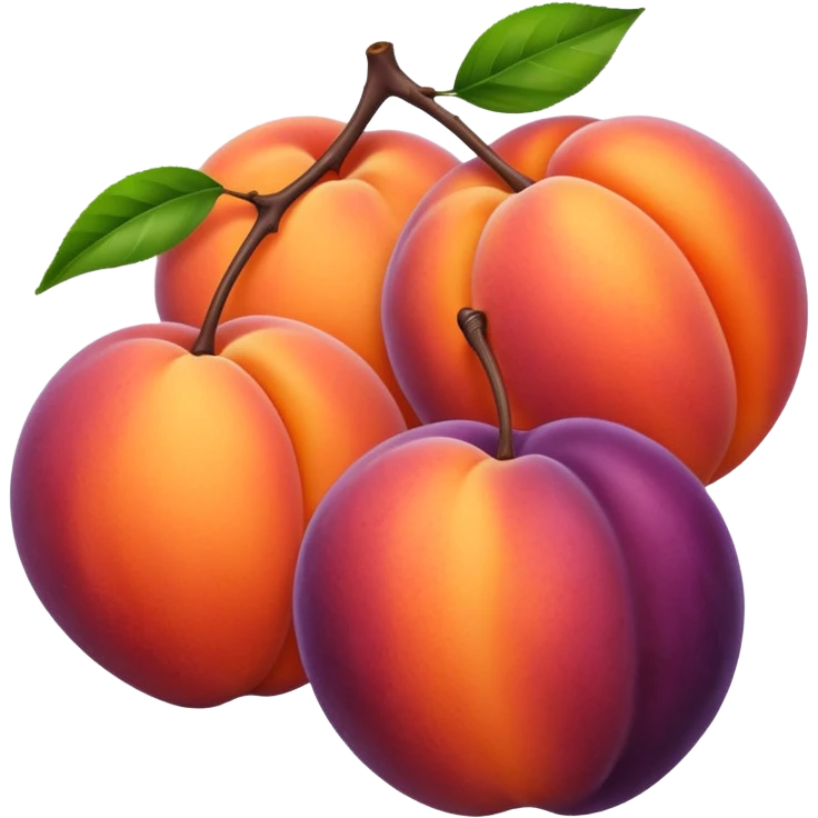 Peach and a plum ￼ emoji