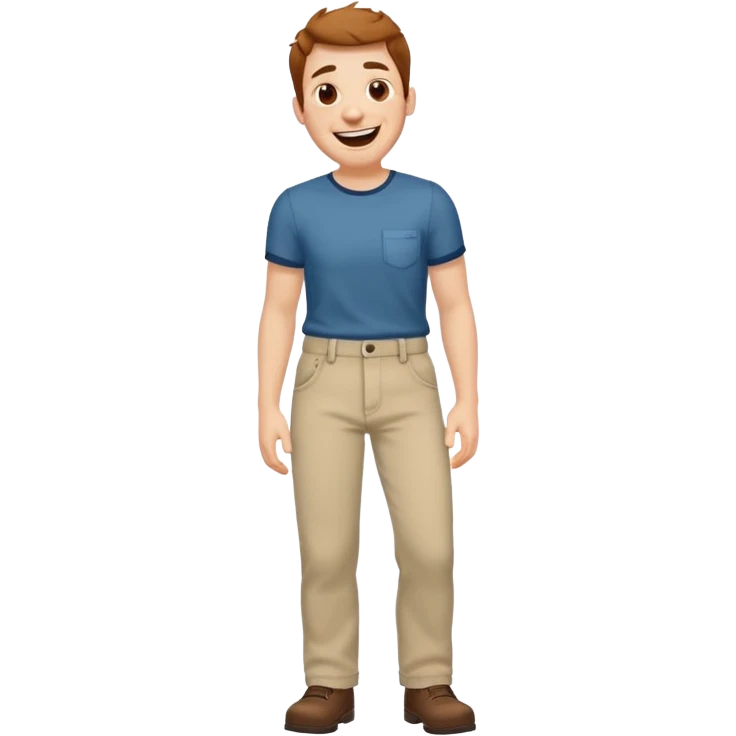 Laughing Man with brown spot on pants emoji