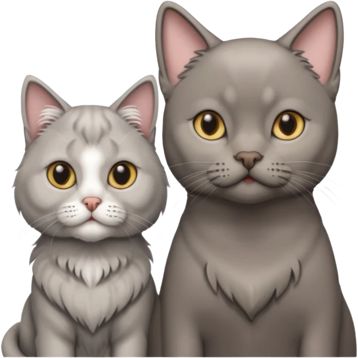 weimaraner dog and Persian cat   emoji