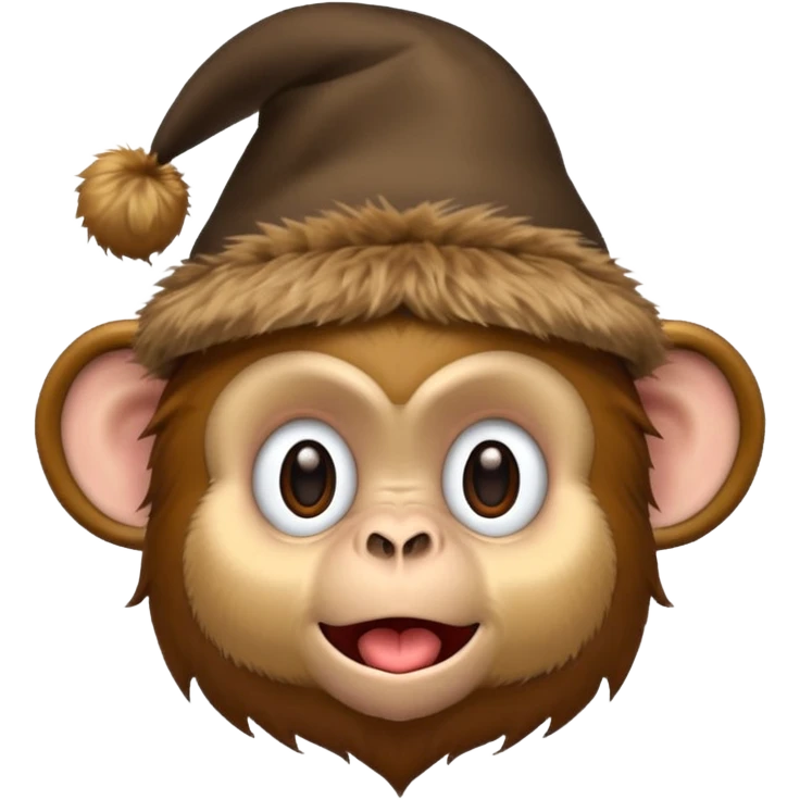 Monkey with weird hat  emoji