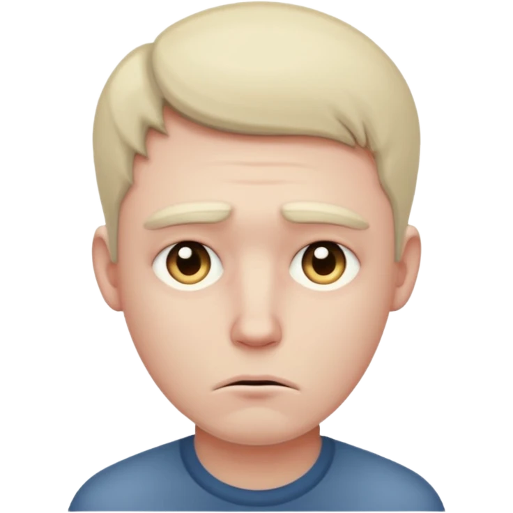 sad man light emoji