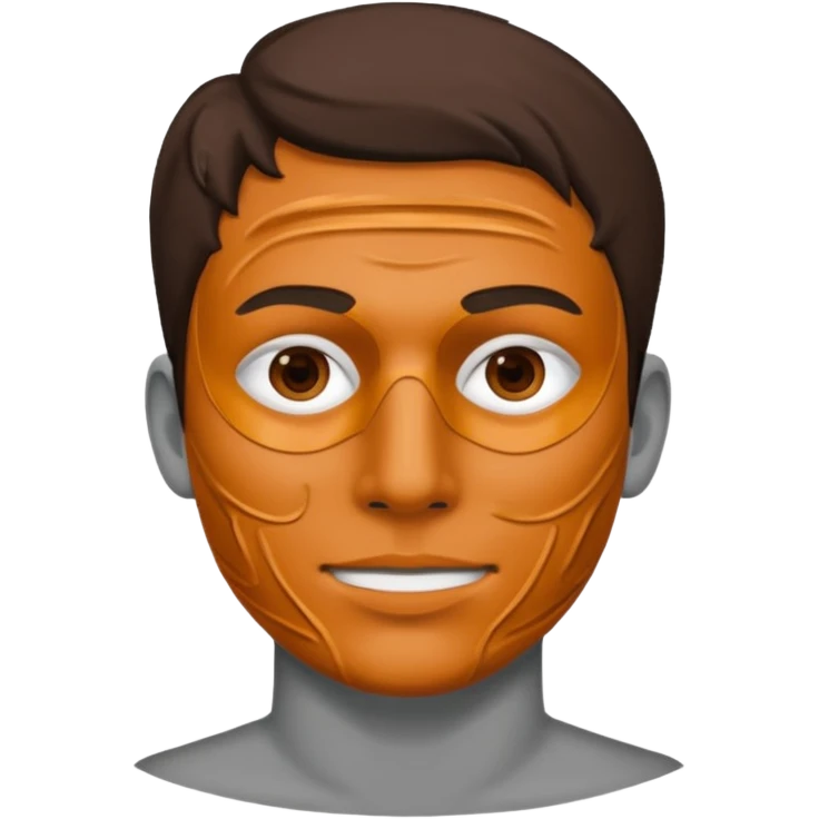 man with clay face mask emoji