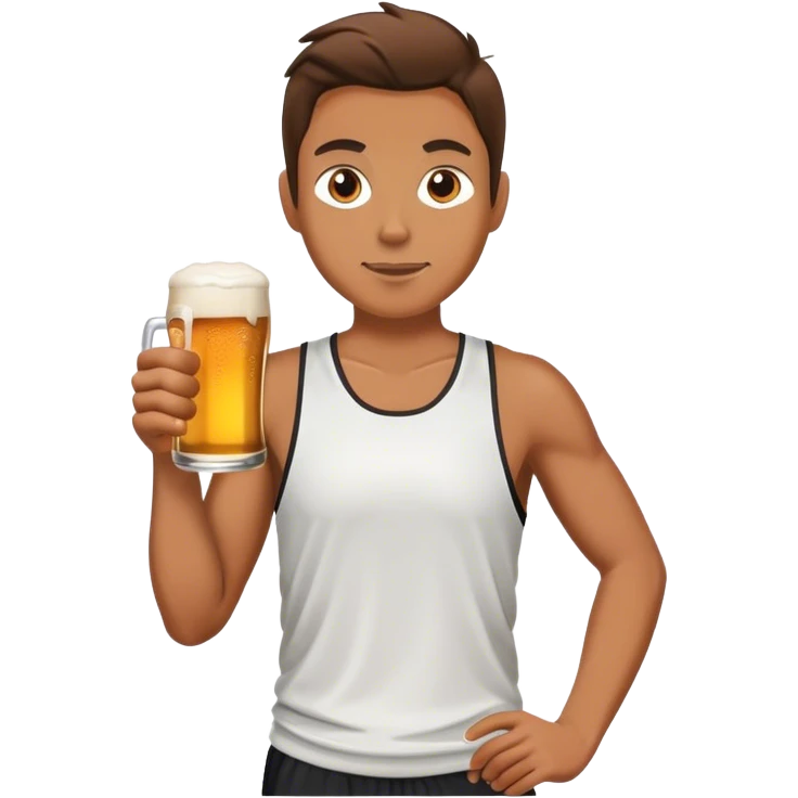 Runner with Beer  emoji