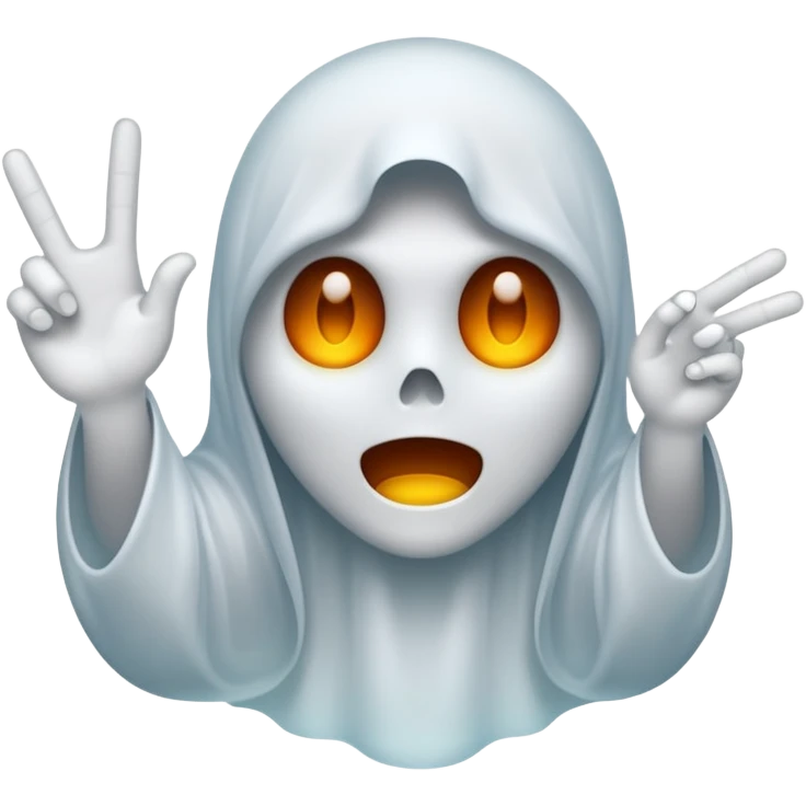 Ghost flipping off  emoji