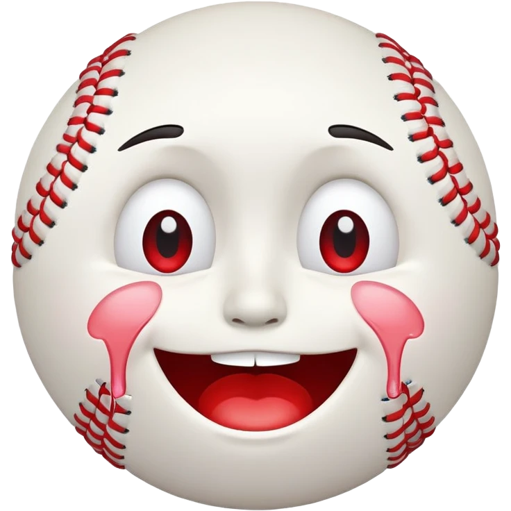 Baseball crying happy tears  emoji
