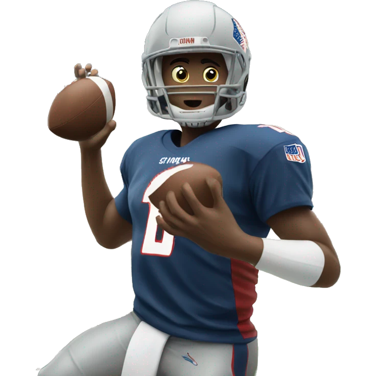 America Football Quarterback throwing a football emoji