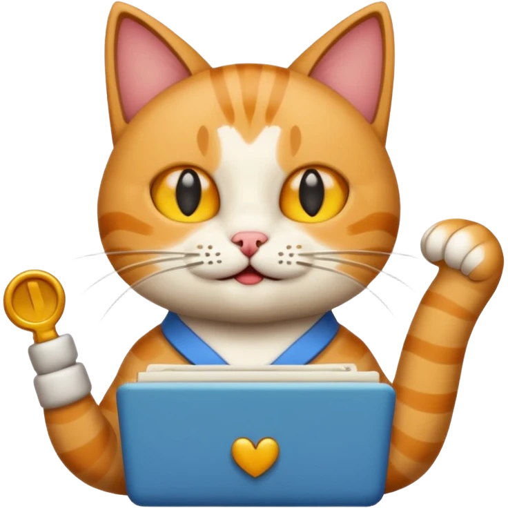 A Cat saying task is complete. emoji