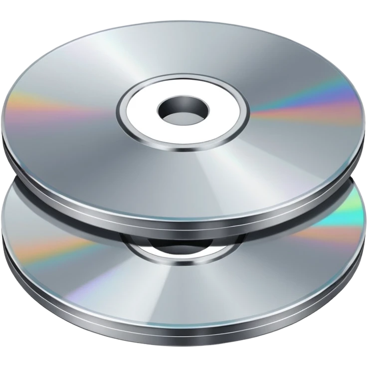 two metal computer disks emoji