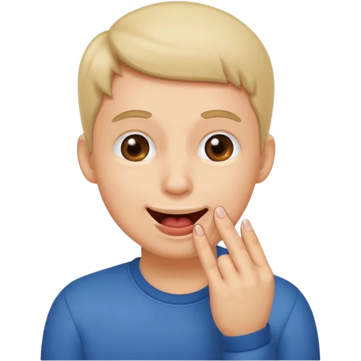 Emoji gêne et content qui mort un seule ongle emoji