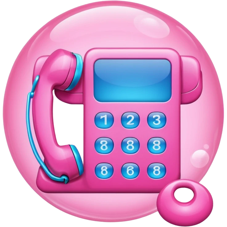 pink phone call caller id bubble emoji | AI Emoji Generator