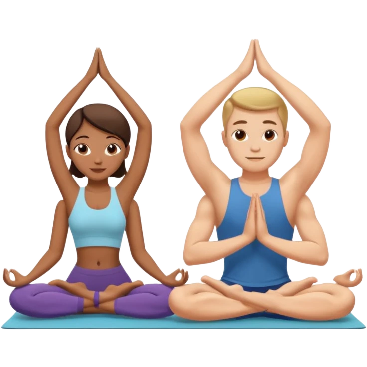 couples yoga emoji
