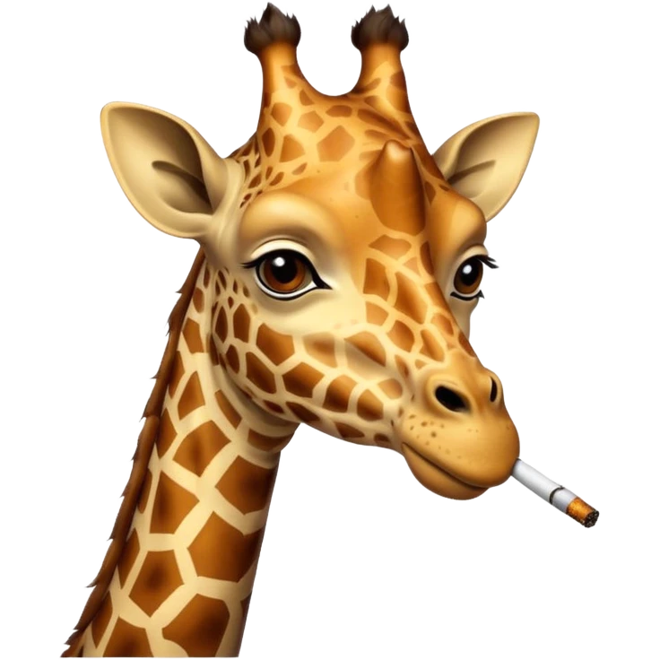 giraffe smoking   emoji
