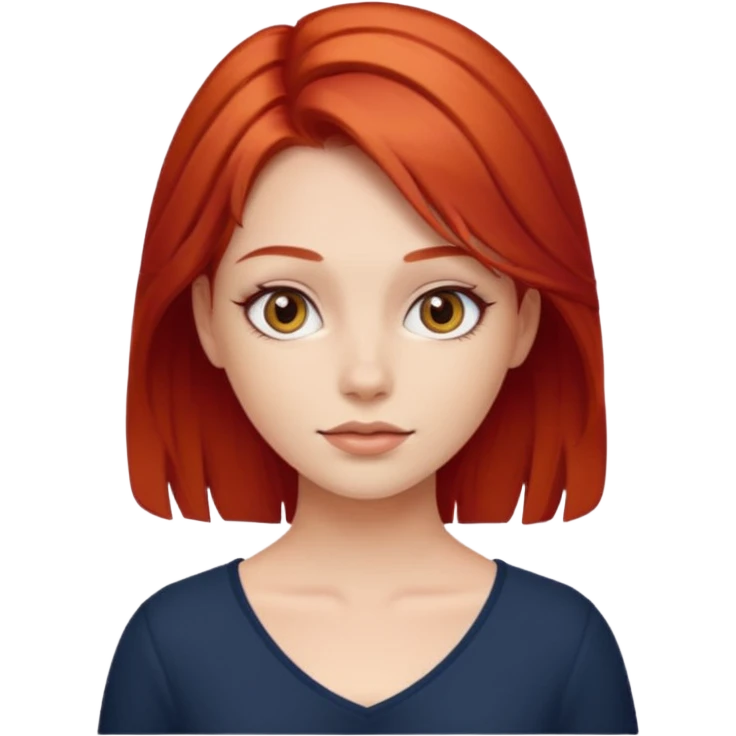 دختری زیبا با مو های قرمز emoji