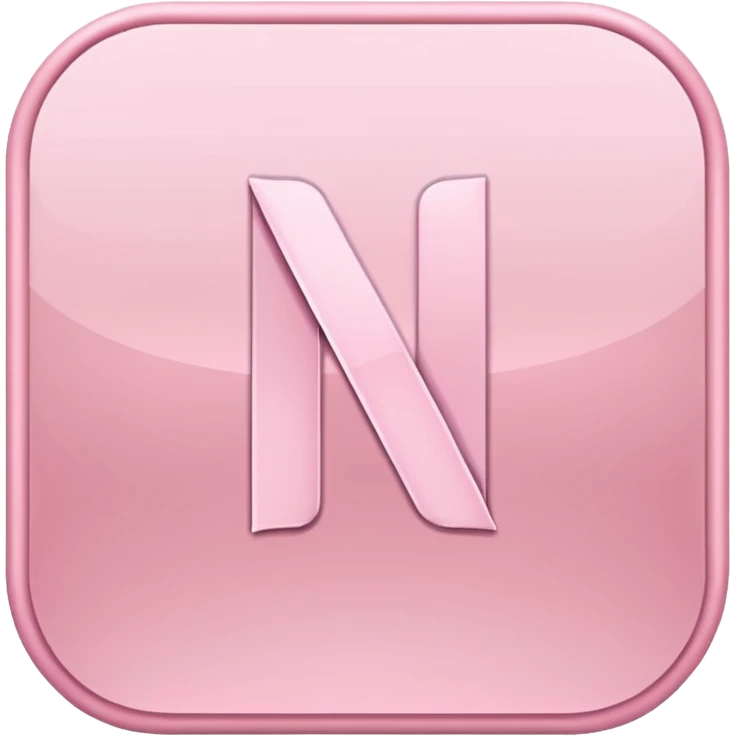 Netflix aesthetic "N" logo in pastel pink emoji