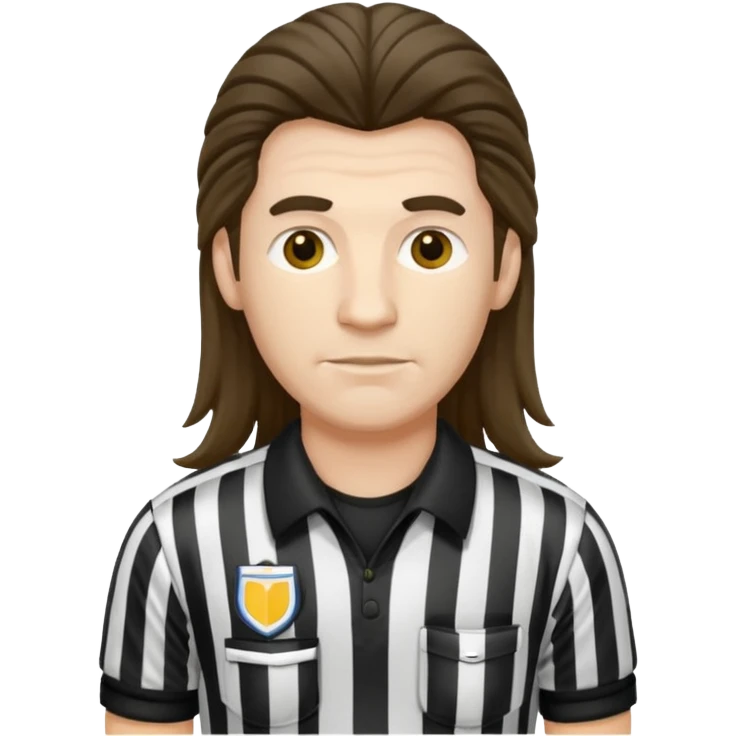long-haired referee emoji