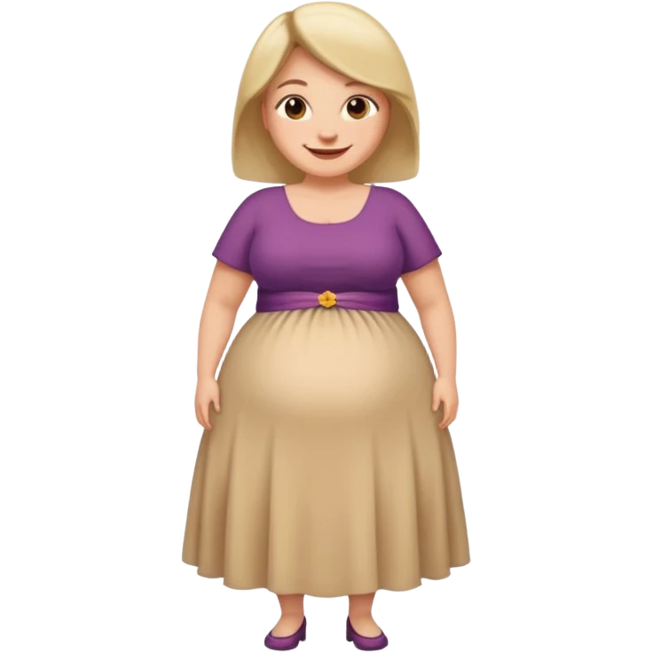 woman with very abnormally large belly emoji