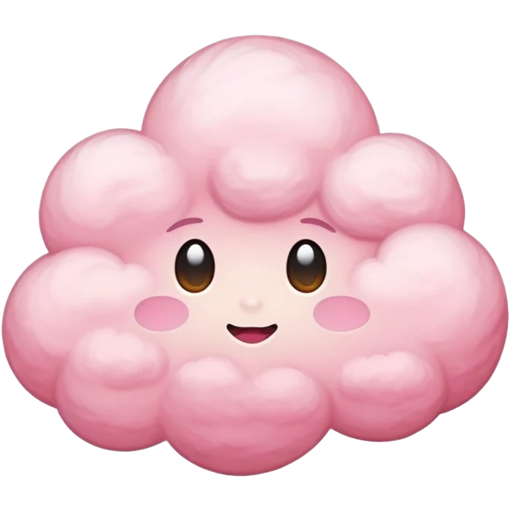 The pink cloud is embarrassed emoji