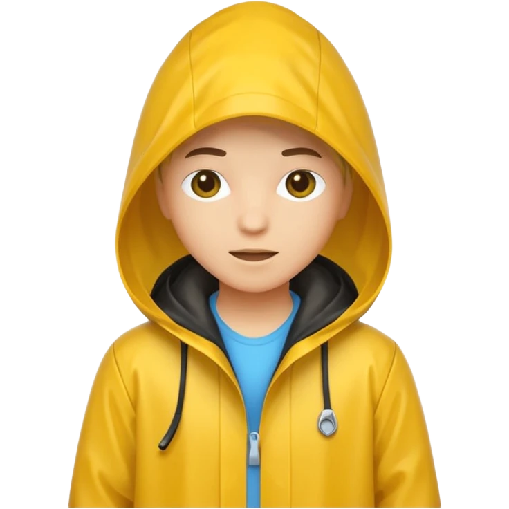 yellow raincoat, just rain coat emoji
