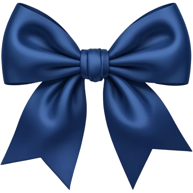 Navy blue bow emoji