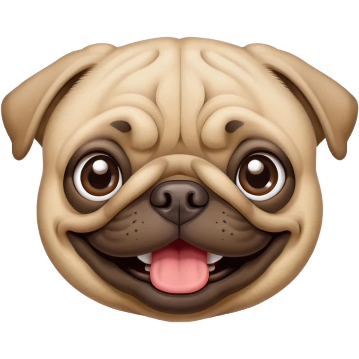 Смешной мопс emoji