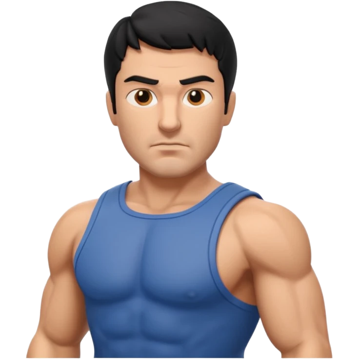 crea a un griego estoico, muy musculoso 3d emoji