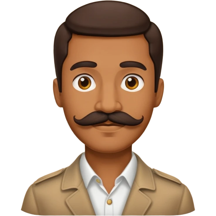 Brown man with mustache emoji