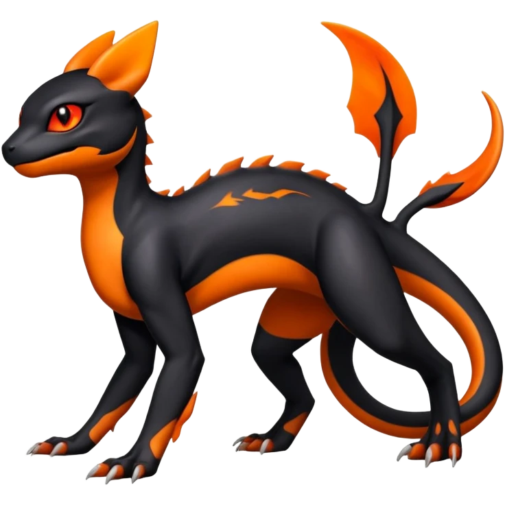 Salandit-Umbreon-Charmeleon-Fakémon-hybrid-creature (full body)  emoji